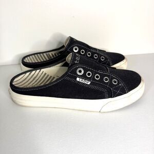 Taos EZ Soul Black Canvas Platform Mule Sneakers | Size 7.5